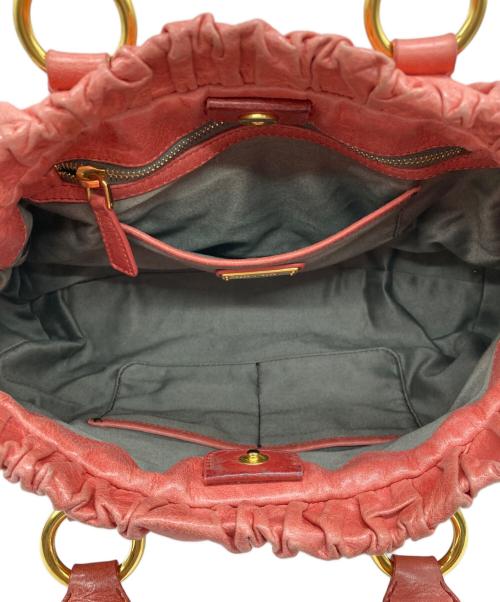 MIU MIU（ミュウミュウ）MIU MIU (ミュウミュウ) VITELLO LUX 2WAY BAG ピンクの古着・服飾アイテム