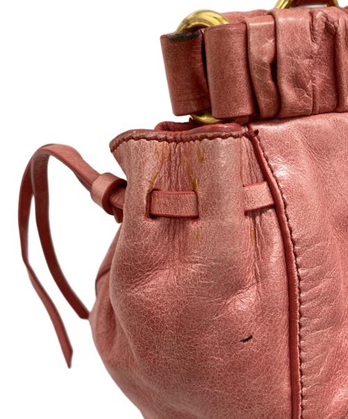 MIU MIU（ミュウミュウ）MIU MIU (ミュウミュウ) VITELLO LUX 2WAY BAG ピンクの古着・服飾アイテム