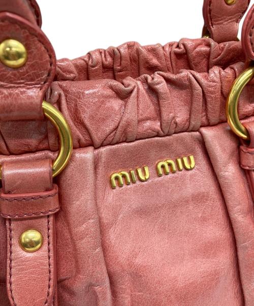 MIU MIU（ミュウミュウ）MIU MIU (ミュウミュウ) VITELLO LUX 2WAY BAG ピンクの古着・服飾アイテム