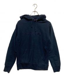 SUPREME（シュプリーム）の古着「ロゴ刺繍パーカー」｜ネイビー