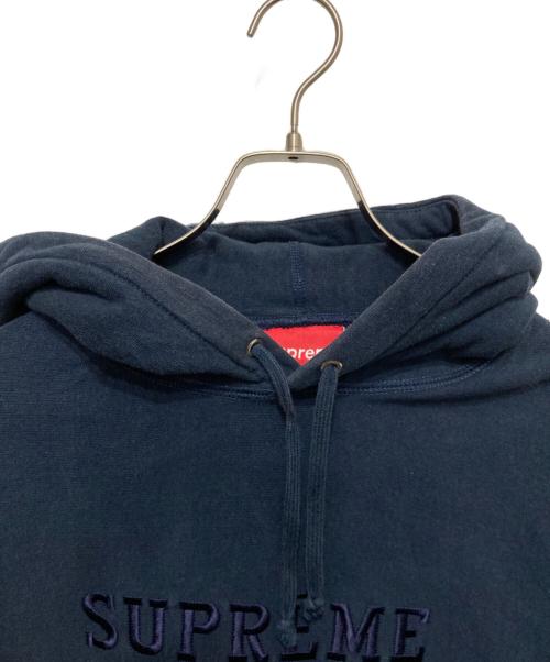 SUPREME（シュプリーム）SUPREME (シュプリーム) ロゴ刺繍パーカー ネイビー サイズ:Sの古着・服飾アイテム