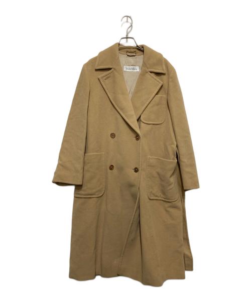 MaxMara（マックスマーラ）MaxMara (マックスマーラ) アンゴラ混ダブルコート ベージュ サイズ:38の古着・服飾アイテム