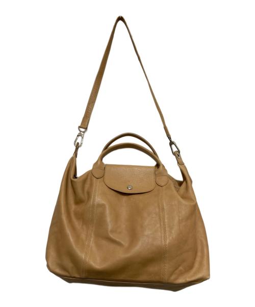 LONGCHAMP（ロンシャン）LONGCHAMP (ロンシャン) ハンドL LE PLIAGE CUIR ベージュの古着・服飾アイテム