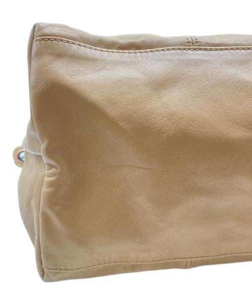 LONGCHAMP（ロンシャン）LONGCHAMP (ロンシャン) ハンドL LE PLIAGE CUIR ベージュの古着・服飾アイテム