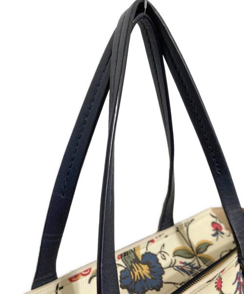 TORY BURCH（トリーバーチ）TORY BURCH (トリーバーチ) ボタニカル柄2WAYトートバッグ ベージュの古着・服飾アイテム