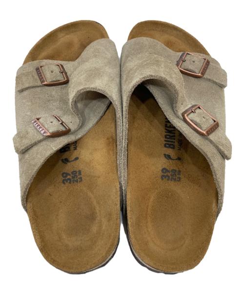 BIRKENSTOCK（ビルケンシュトック）BIRKENSTOCK (ビルケンシュトック) Zurich BS スウェードサンダル ベージュ サイズ:39の古着・服飾アイテム