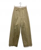 AURALEEオーラリー）の古着「WASHED FINX CHINO ONE-TUCK PANTS」｜ベージュ