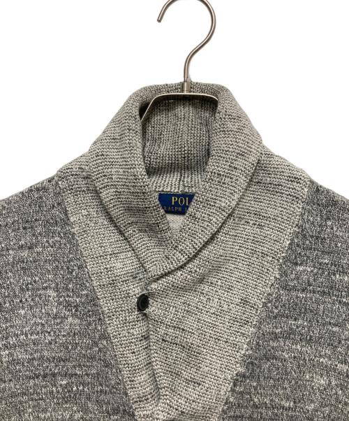POLO RALPH LAUREN（ポロ・ラルフローレン）POLO RALPH LAUREN (ポロ・ラルフローレン) エルボーパッツ杢ショールカラーカーディガン グレー サイズ:Sの古着・服飾アイテム