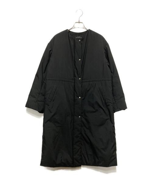 green label relaxing（グリーンレーベルリラクシング）green label relaxing (グリーンレーベルリラクシング) THINDOWN シンダウン ドロスト ノーカラー ロング コート ブラック サイズ:36の古着・服飾アイテム
