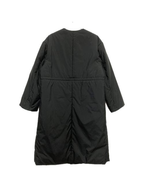 green label relaxing（グリーンレーベルリラクシング）green label relaxing (グリーンレーベルリラクシング) THINDOWN シンダウン ドロスト ノーカラー ロング コート ブラック サイズ:36の古着・服飾アイテム
