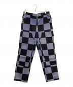 stussyステューシー）の古着「Big Ol' Check Work Pants」｜ブラック×ブルー