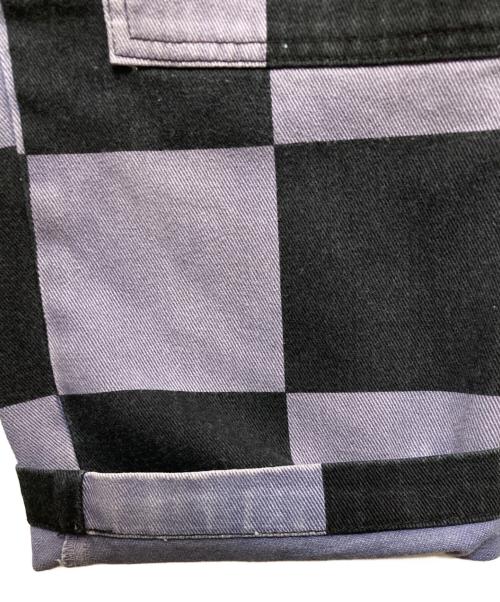 stussy（ステューシー）stussy (ステューシー) Big Ol' Check Work Pants ブラック×ブルー サイズ:32の古着・服飾アイテム