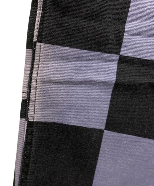 stussy（ステューシー）stussy (ステューシー) Big Ol' Check Work Pants ブラック×ブルー サイズ:32の古着・服飾アイテム