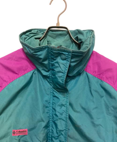Columbia（コロンビア）Columbia (コロンビア) ナイロンジャケット パープル×グリーン サイズ:Lの古着・服飾アイテム