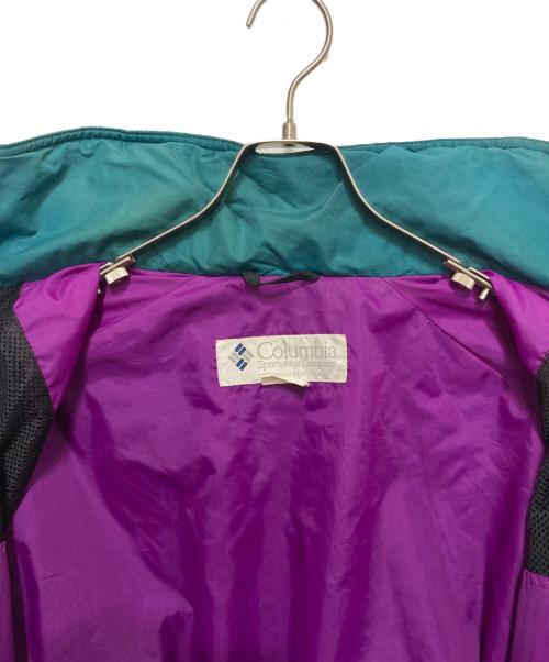 Columbia（コロンビア）Columbia (コロンビア) ナイロンジャケット パープル×グリーン サイズ:Lの古着・服飾アイテム