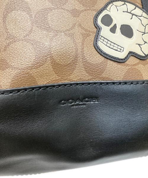 COACH（コーチ）COACH (コーチ) Keith Haring (キースヘリング) コラボトートバッグ ブラック×ブラウンの古着・服飾アイテム