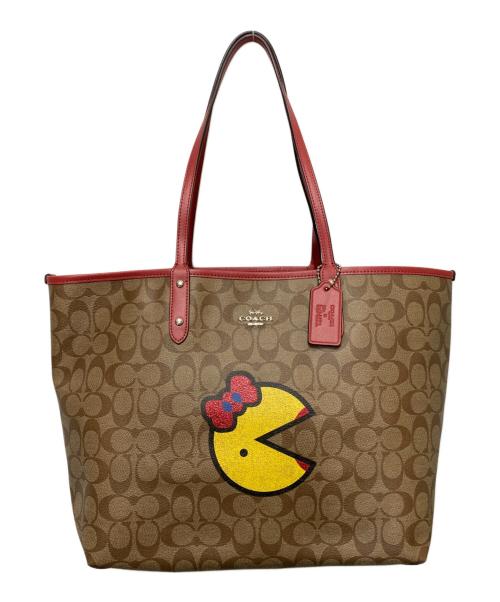 COACH（コーチ）COACH (コーチ) リバーシブルトートバッグ ブラウンの古着・服飾アイテム
