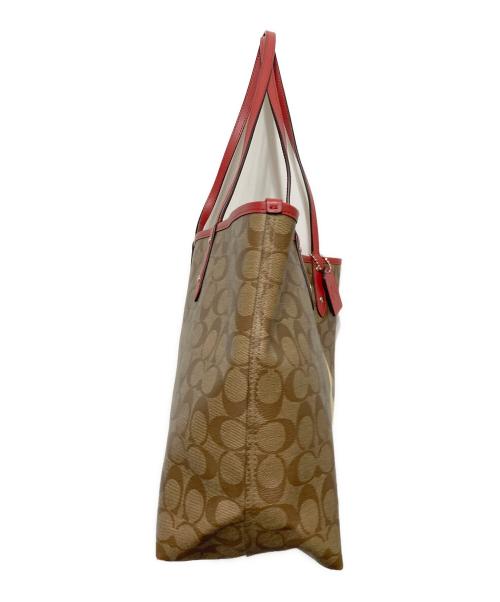 COACH（コーチ）COACH (コーチ) リバーシブルトートバッグ ブラウンの古着・服飾アイテム