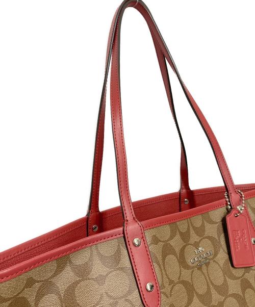 COACH（コーチ）COACH (コーチ) リバーシブルトートバッグ ブラウンの古着・服飾アイテム