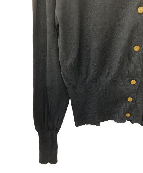 Vivienne Westwood RED LABEL（ヴィヴィアンウエストウッドレッドレーベル）Vivienne Westwood RED LABEL (ヴィヴィアンウエストウッドレッドレーベル) オーブ刺繍クルーネックカーディガン ブラック サイズ:Ⅼの古着・服飾アイテム