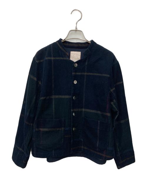 Pal'las Palace（パラスパレス）PAL'LAS PALACE (パラスパレス) スタンドカラーコーデュロイジャケット ネイビー サイズ:2の古着・服飾アイテム