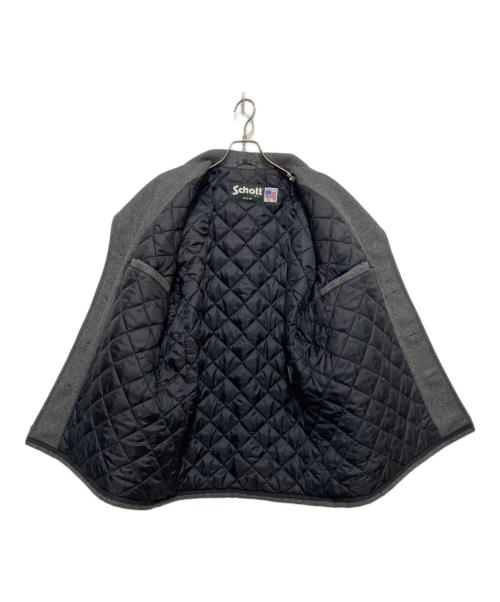 Schott（ショット）Schott (ショット) Wool Single Pea Coat グレー サイズ:42の古着・服飾アイテム
