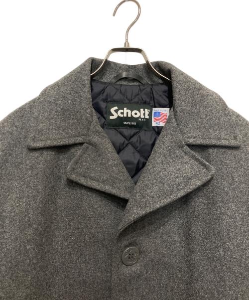 Schott（ショット）Schott (ショット) Wool Single Pea Coat グレー サイズ:42の古着・服飾アイテム