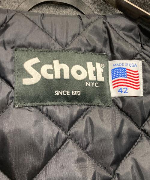 Schott（ショット）Schott (ショット) Wool Single Pea Coat グレー サイズ:42の古着・服飾アイテム
