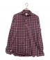 Finamore（フィナモレ）の古着「カッタウェイチェックシャツ」｜レッド