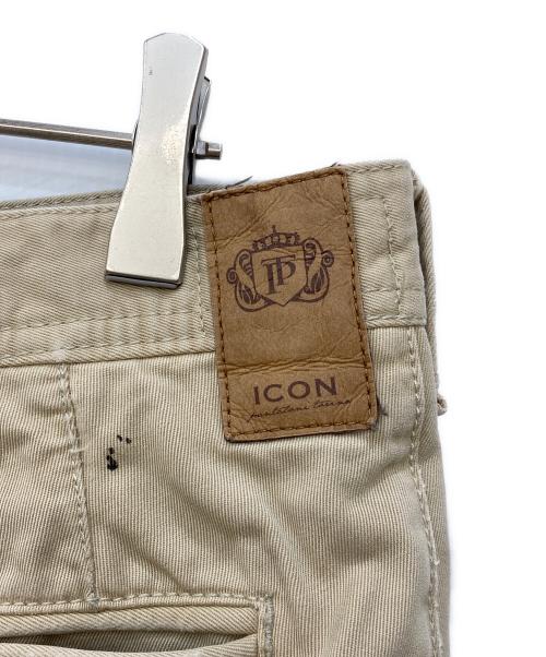 ICON（アイコン）ICON (アイコン) ダメージ加工ペイントチノパン ベージュ サイズ:52の古着・服飾アイテム