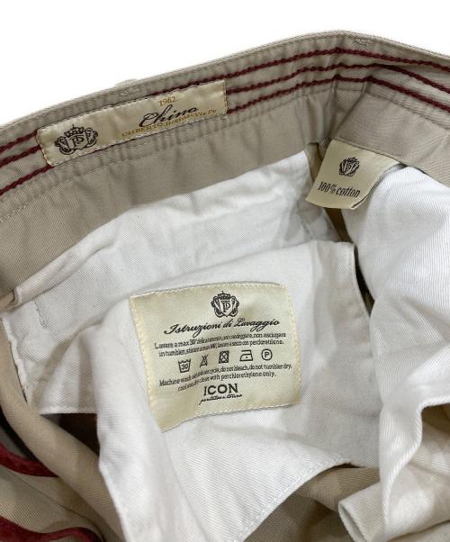 ICON（アイコン）ICON (アイコン) ダメージ加工ペイントチノパン ベージュ サイズ:52の古着・服飾アイテム