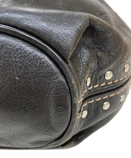 MICHAEL KORS（マイケルコース）MICHAEL KORS (マイケルコース) スタッズハンドバッグ ブラックの古着・服飾アイテム