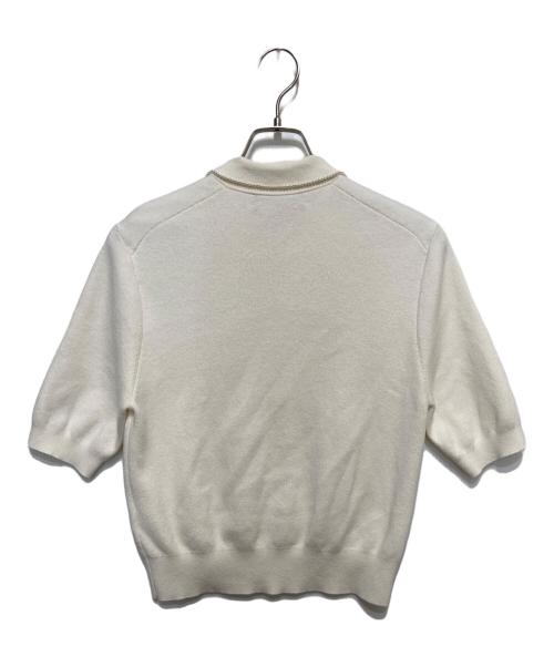 CABAN（キャバン）CABaN (キャバン) コットンカシミヤ パールポロカーディガン ベージュ サイズ:FREEの古着・服飾アイテム