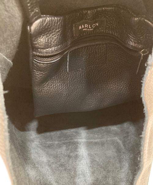 MARLON（マロン）MARLON (マロン) レザートートバッグ ブラックの古着・服飾アイテム
