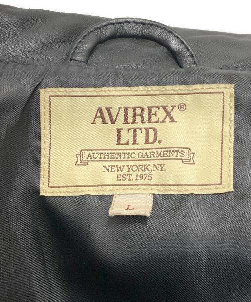 AVIREX（アヴィレックス）AVIREX (アヴィレックス) SHEEP SINGLE RIDERS ブラック サイズ:Lの古着・服飾アイテム
