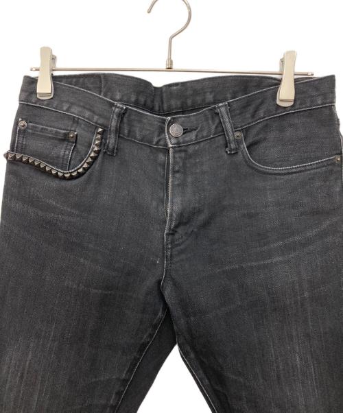 Hysteric Glamour（ヒステリックグラマー）Hysteric Glamour (ヒステリックグラマー) スタッズデニムパンツ ブラック サイズ: 81cm (W32)の古着・服飾アイテム