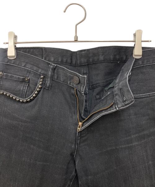 Hysteric Glamour（ヒステリックグラマー）Hysteric Glamour (ヒステリックグラマー) スタッズデニムパンツ ブラック サイズ: 81cm (W32)の古着・服飾アイテム