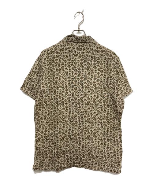 LARDINI（ラルディーニ）LARDINI (ラルディーニ) オープンカラー総柄リネンシャツ ベージュ サイズ:Sの古着・服飾アイテム