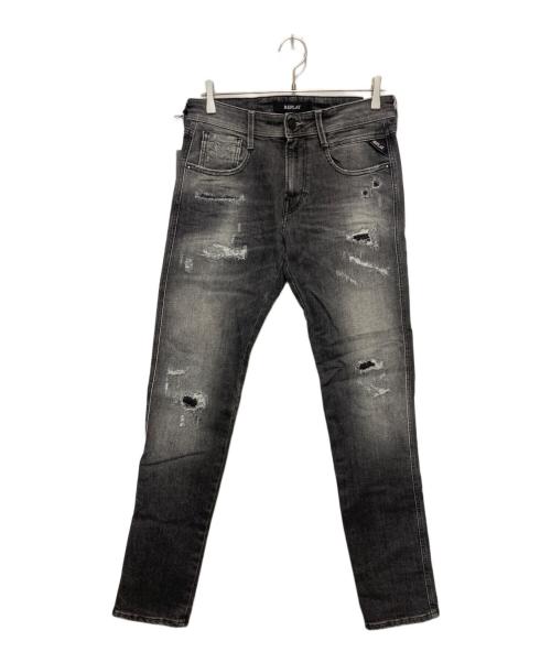 REPLAY（リプレイ）REPLAY (リプレイ) anbass デニムパンツ ブラック サイズ:	SIZE 76cm (W30) 未使用品の古着・服飾アイテム