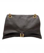 BALENCIAGAバレンシアガ）の古着「CRUSH LARGE CHAIN BAG　クラッシュ・ラージ・チェーン・バッグ」｜ブラウン