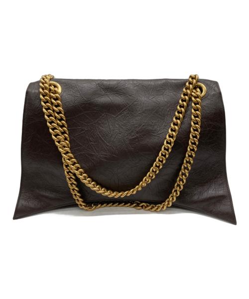 BALENCIAGA（バレンシアガ）BALENCIAGA (バレンシアガ) CRUSH LARGE CHAIN BAG　クラッシュ・ラージ・チェーン・バッグ ブラウンの古着・服飾アイテム