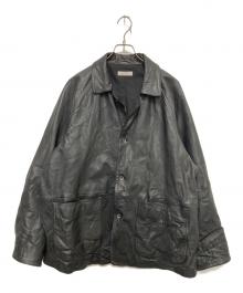 JOURNAL STANDARD relume（ジャーナルスタンダード レリューム）の古着「ゴートレザー カバーオール」｜ブラック
