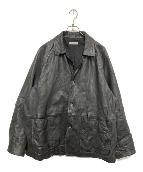 JOURNAL STANDARD relume（ジャーナルスタンダード レリューム）JOURNAL STANDARD relume (ジャーナルスタンダード レリューム) ゴートレザー カバーオール ブラック サイズ:Lの古着・服飾アイテム