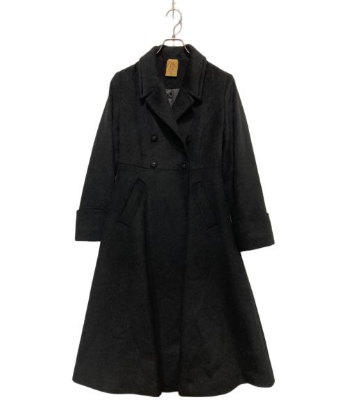 Tnewties（トゥエンティーズ）TNEWTIES (トゥエンティーズ) サイコロに息を吹きかけて ダブルブレストウールブレンドコート ブラック サイズ:Mの古着・服飾アイテム
