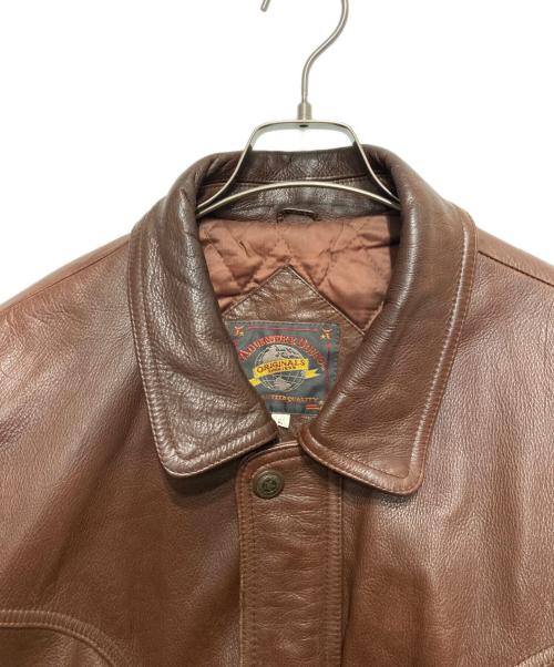 adventurebound（アドベンチャーバウンド）ADVENTUREBOUND (アドベンチャーバウンド) レザージャケット ブラウン サイズ:Lの古着・服飾アイテム