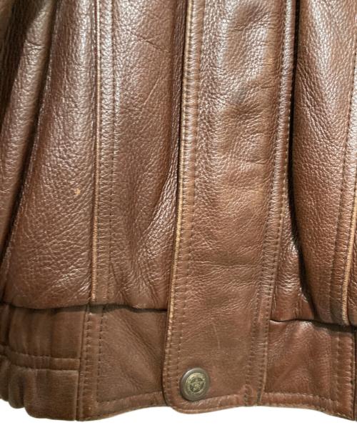 adventurebound（アドベンチャーバウンド）ADVENTUREBOUND (アドベンチャーバウンド) レザージャケット ブラウン サイズ:Lの古着・服飾アイテム