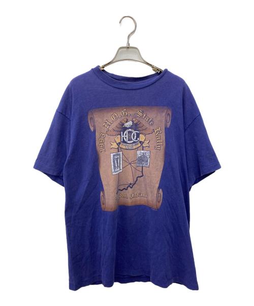 HARLEY-DAVIDSON（ハーレーダビッドソン）HARLEY-DAVIDSON (ハーレーダビッドソン) プリントTシャツ パープル サイズ:Ⅼの古着・服飾アイテム