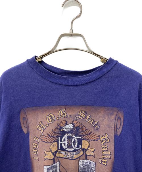 HARLEY-DAVIDSON（ハーレーダビッドソン）HARLEY-DAVIDSON (ハーレーダビッドソン) プリントTシャツ パープル サイズ:Ⅼの古着・服飾アイテム
