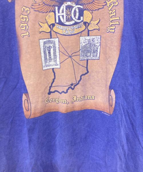 HARLEY-DAVIDSON（ハーレーダビッドソン）HARLEY-DAVIDSON (ハーレーダビッドソン) プリントTシャツ パープル サイズ:Ⅼの古着・服飾アイテム