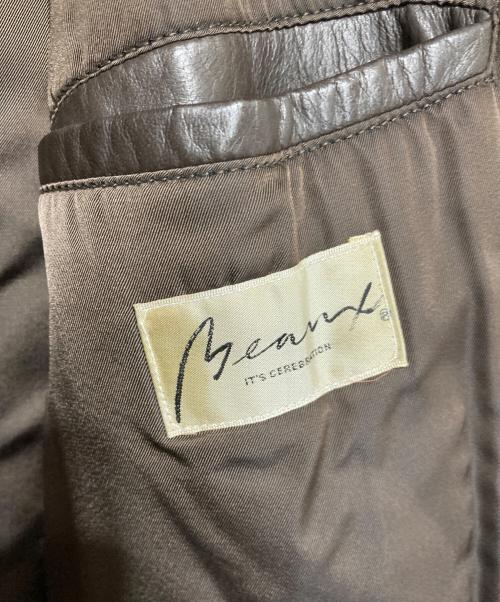 Beaux（Beaux）Beaux (Beaux) シープレザーコート ブラウン サイズ:48の古着・服飾アイテム